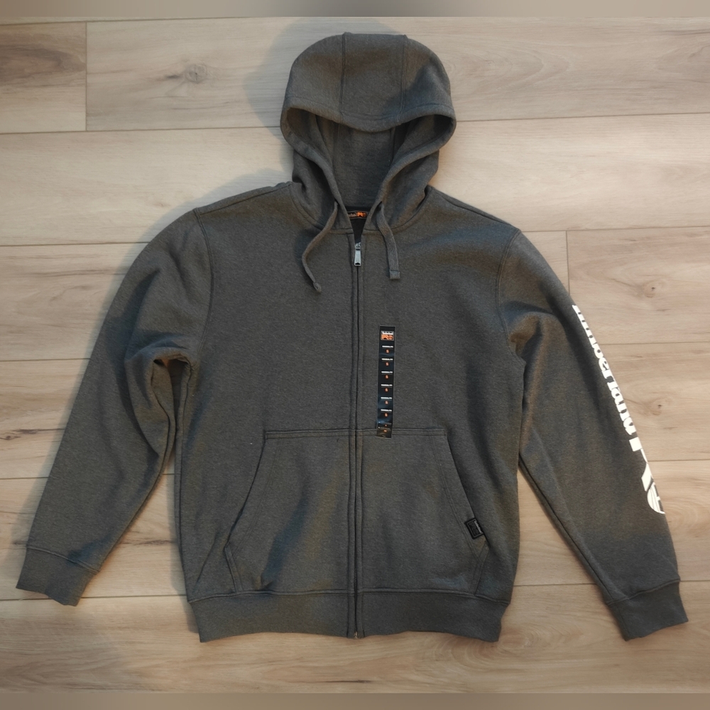 Men's Timberland PRO® Hood Honcho Sport Full-Zip Gray Hoodie ~ SMALL